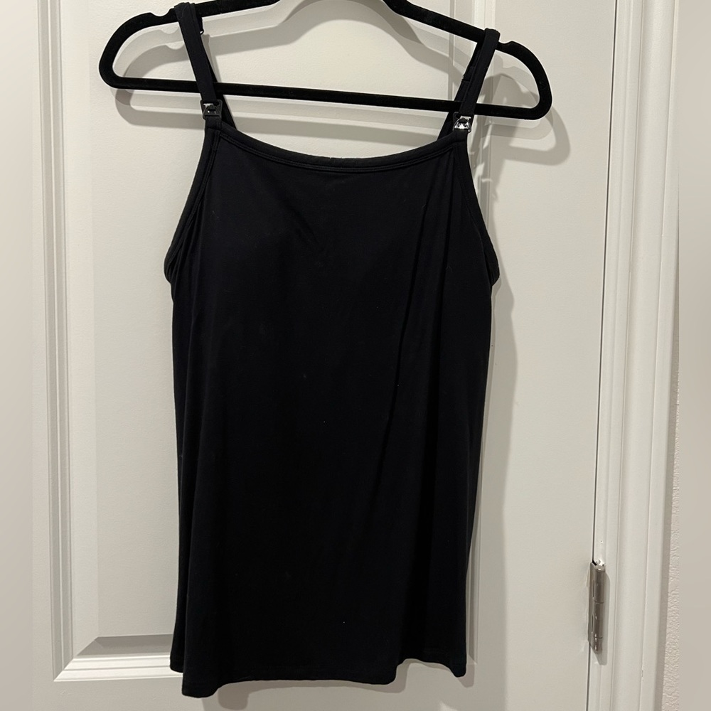 Kindred Braverly Bamboo Lounge Around Nursing & Maternity Tank | Black - Medium